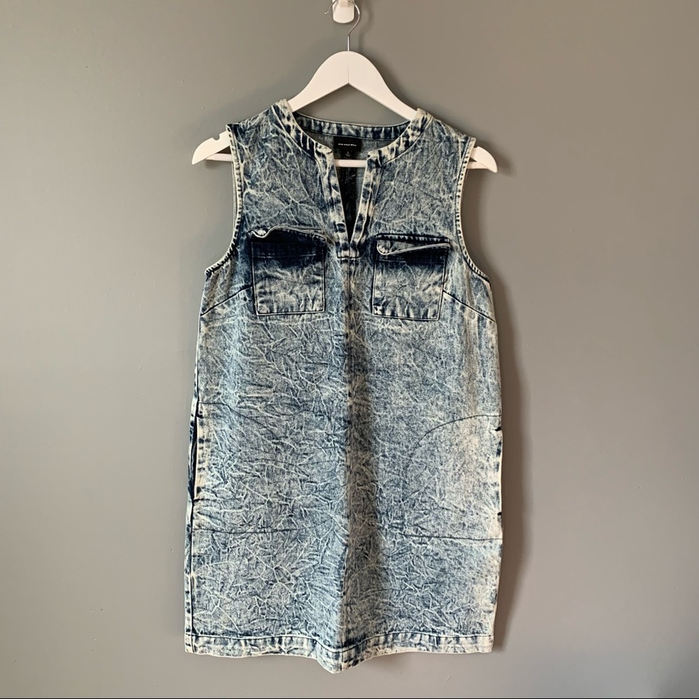 Who What Wear Acid Wash Jean Dress